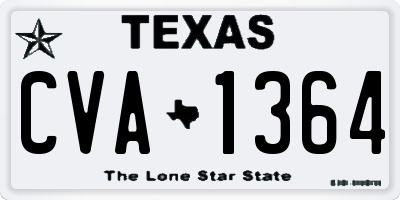 TX license plate CVA1364