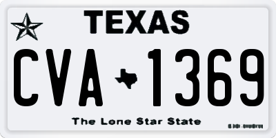 TX license plate CVA1369