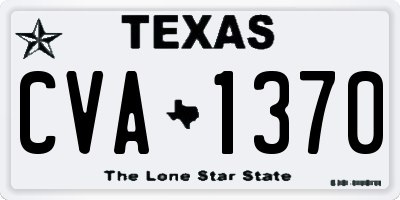 TX license plate CVA1370
