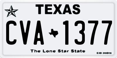 TX license plate CVA1377