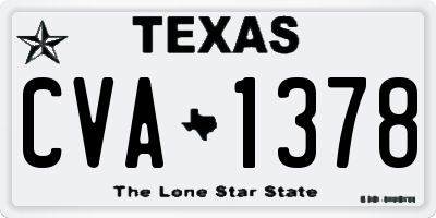 TX license plate CVA1378