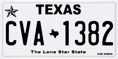 TX license plate CVA1382