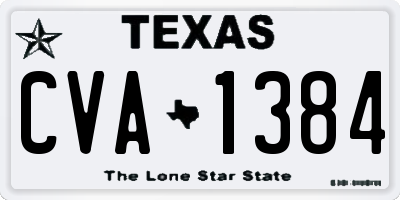TX license plate CVA1384