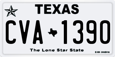 TX license plate CVA1390