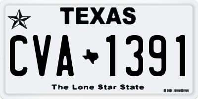 TX license plate CVA1391
