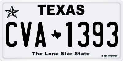 TX license plate CVA1393