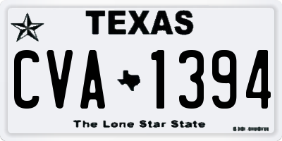 TX license plate CVA1394