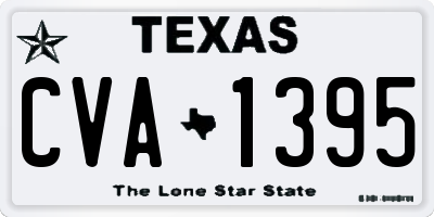 TX license plate CVA1395