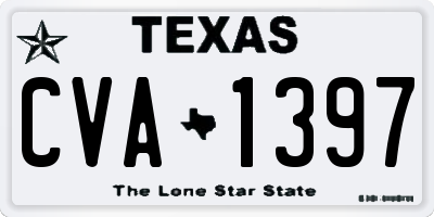 TX license plate CVA1397