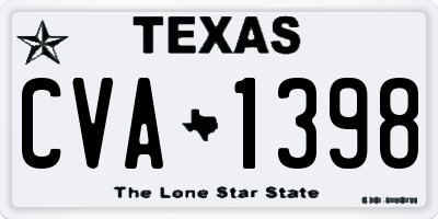 TX license plate CVA1398
