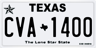 TX license plate CVA1400