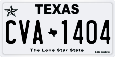 TX license plate CVA1404