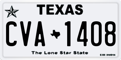 TX license plate CVA1408