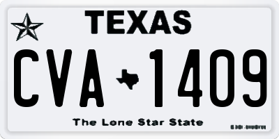 TX license plate CVA1409