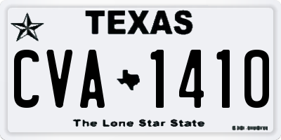 TX license plate CVA1410