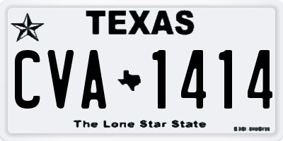 TX license plate CVA1414