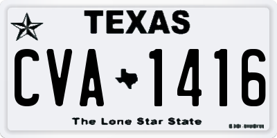 TX license plate CVA1416