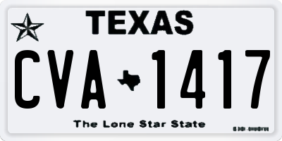 TX license plate CVA1417