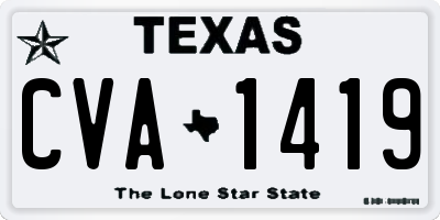 TX license plate CVA1419