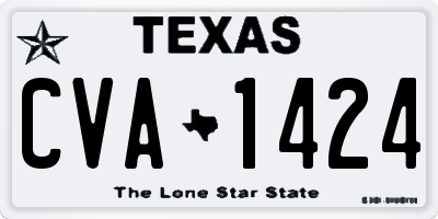 TX license plate CVA1424