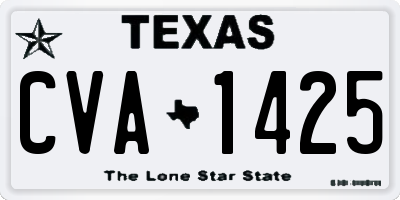 TX license plate CVA1425