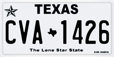 TX license plate CVA1426