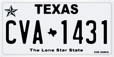 TX license plate CVA1431