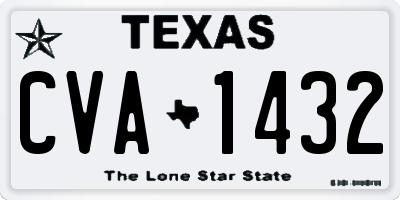 TX license plate CVA1432