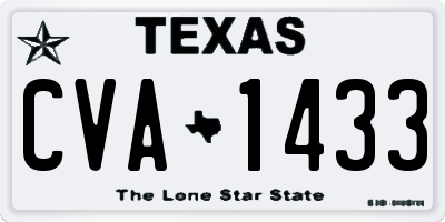 TX license plate CVA1433