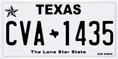 TX license plate CVA1435