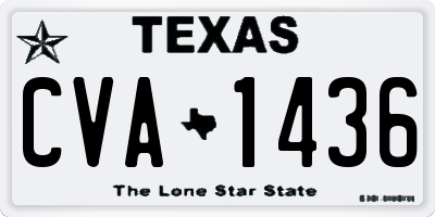 TX license plate CVA1436