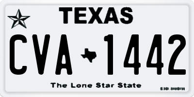 TX license plate CVA1442