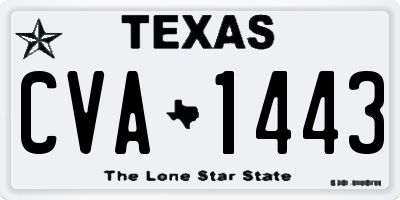 TX license plate CVA1443