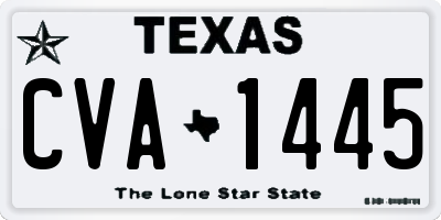 TX license plate CVA1445