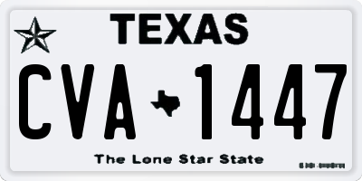 TX license plate CVA1447