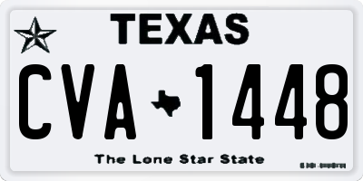 TX license plate CVA1448