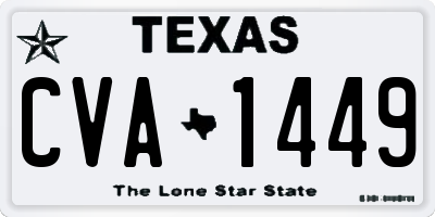 TX license plate CVA1449