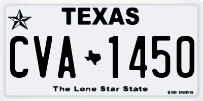 TX license plate CVA1450