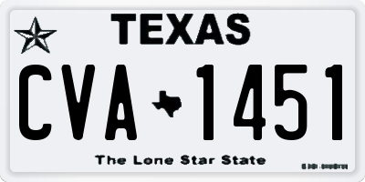 TX license plate CVA1451