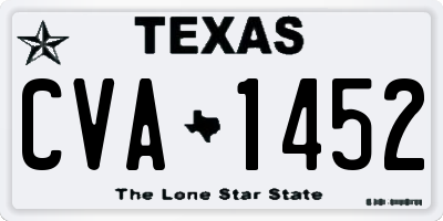 TX license plate CVA1452