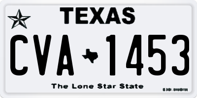 TX license plate CVA1453
