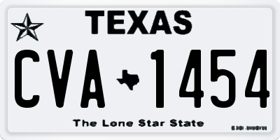 TX license plate CVA1454