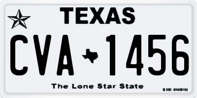TX license plate CVA1456