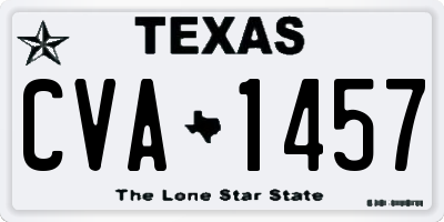 TX license plate CVA1457