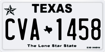 TX license plate CVA1458
