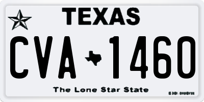 TX license plate CVA1460