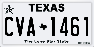 TX license plate CVA1461