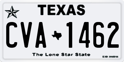 TX license plate CVA1462