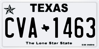TX license plate CVA1463