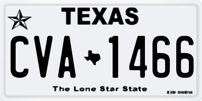 TX license plate CVA1466